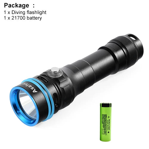 Asafee DT100 SFT40 LED Scuba Torch 2000LM Ultra Light IPX8 Waterproof 50M Underwater Dive Spearfishing Lamp Diving Flashlight