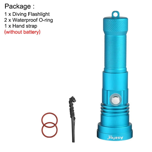 Asafee DT70 Professional Scuba Diving FlashLight SST70 LED 3000LM 251Meter Depth Waterproof Super bright Lamp Rechargeable Torch