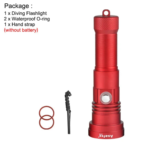 Asafee DT70 Professional Scuba Diving FlashLight SST70 LED 3000LM 251Meter Depth Waterproof Super bright Lamp Rechargeable Torch