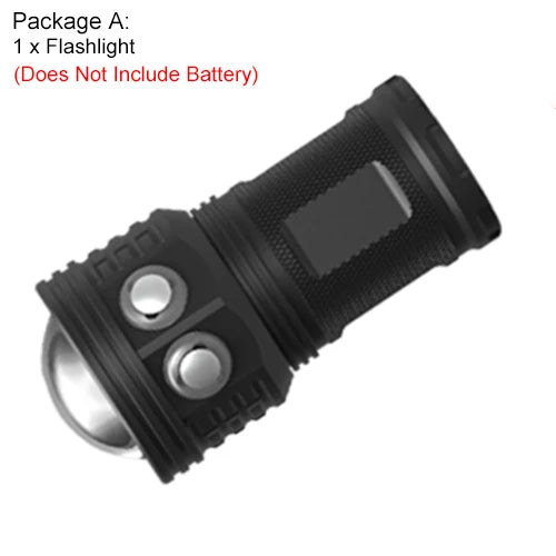 Asafee 80M Deep Diving Flashlight IPX8 Waterproof 80°c Degree Photography COB 6000LM Torch Range 300-500M Double Switch