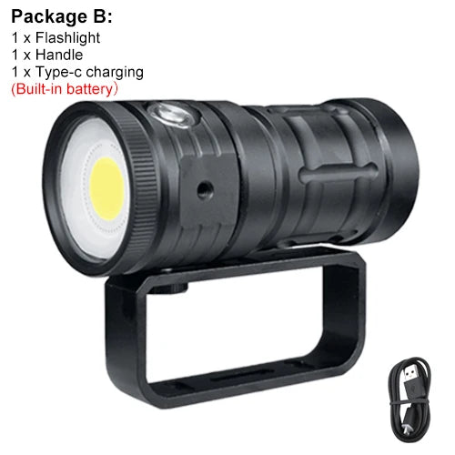 Asafee 100M 18000LM Underwater Search Lamp Flashlight Torch LED Diving Flashlight Scuba Video Torch Diving Fill Lantern Lamp
