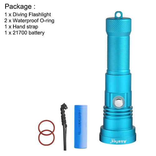 Asafee DT70 Professional Scuba Diving FlashLight SST70 LED 3000LM 251Meter Depth Waterproof Super bright Lamp Rechargeable Torch
