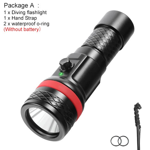 Asafee D26 New Diving Scuba Flashlight IP68 Aluminum SFT40 LED 1500Lumen Long Working Time Underwater Submersible Flashlights