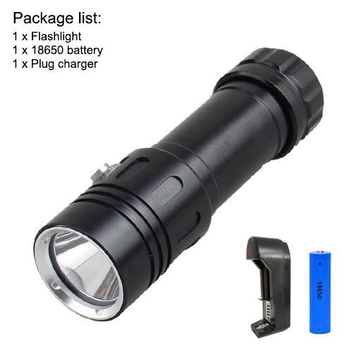 【100% Original】Asafee Scuba Diving flashlight L2-2500 Lumens Waterproof Light Rechargeable Camping Underwater Torch 18650 26650 battery charger