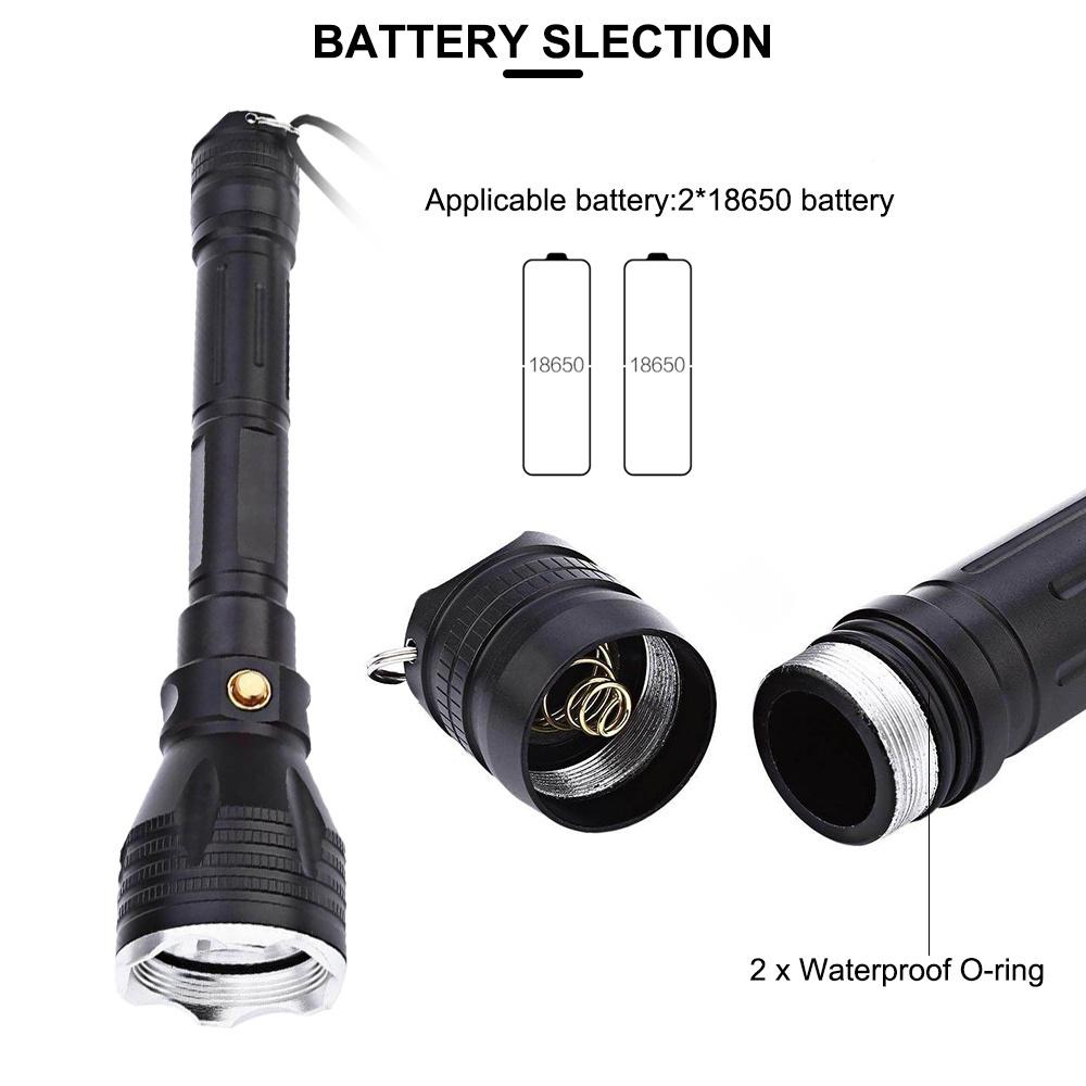Asafee 1200lm Diving Flashlight L2 Led White/Yellow Light Underwater 100m Depth Torch Scuba Dive Lamp Fishing Camping Cycling Water-Resistant