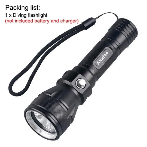 Asafee 1200Lm Fl012D Scuba Diving Light 50M Visibility L2 Led Waterproof 80M Underwater Flashlight Camping Lantern Torch CL7Q