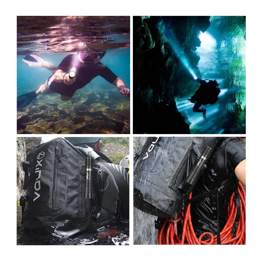 Asafee 300Lm P20 Led Diving Torch D135 Use18650 Battery Fixed Focus Can Be Within 10 Meters Compact And Portable Flashlight Ipx8 Waterproof