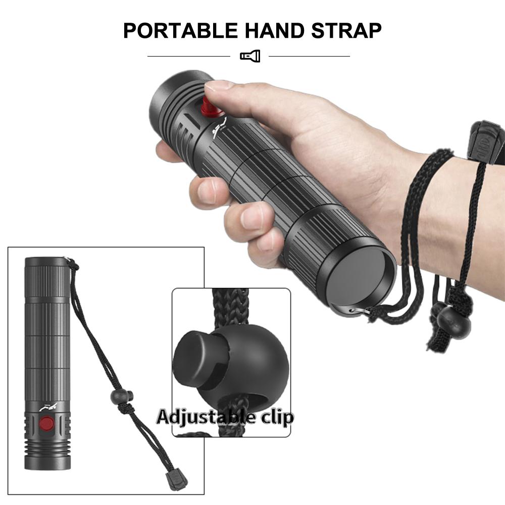 Portable Super Bright Diving Scuba Flashlight D901 L2 LED Underwater 50M Flashlight Torch 4-speed Push on Magnetic Switch Using 18650 Battery IPX8 Waterproof Fishing