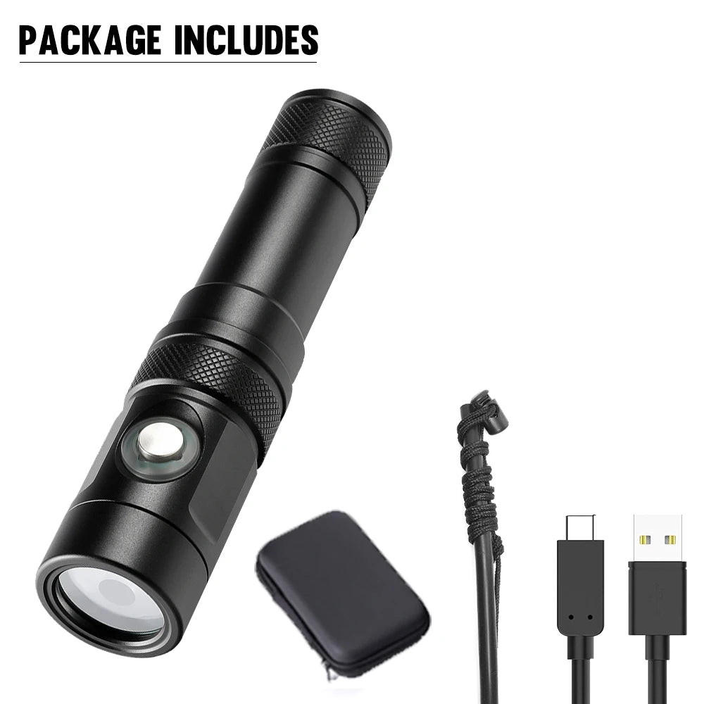 Asafee DT15 Handheld Diving Flashlight Troch SST20 LED 1000Lumen Rechargeable 21700 Scuba Diver Lantern 150mUnderwater Dive Lamp