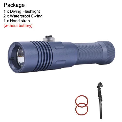 Asafee DT40 Professional Diving Flashlight Portable SST40 LED 2000LM Scuba Lamp Underwater 251m Torch IPX8 Waterproof Dive Light