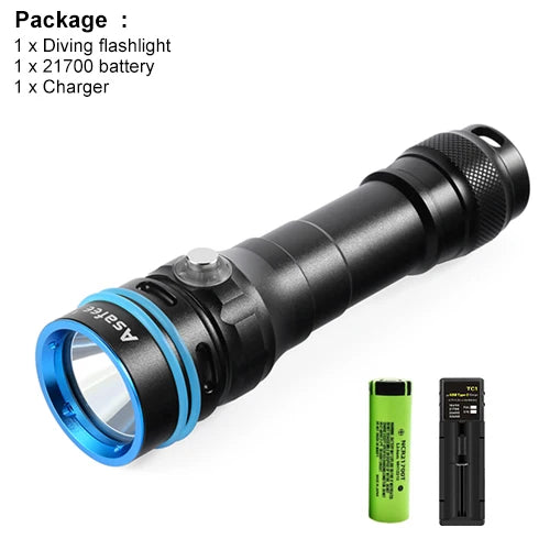 Asafee DT100 SFT40 LED Scuba Torch 2000LM Ultra Light IPX8 Waterproof 50M Underwater Dive Spearfishing Lamp Diving Flashlight
