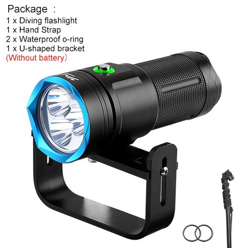 Asafee Super bright DA56 Diving photography flashlight SST40 LED diving scuba assist Lantern 6000LM use18650 battery 5 light modes underwater100M lPX8 waterproof Adventure fishing