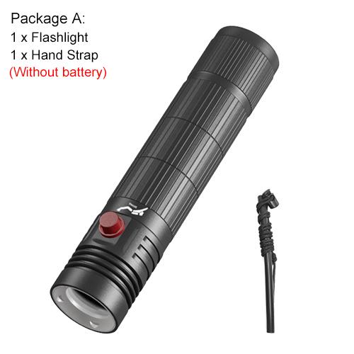 Portable Super Bright Diving Scuba Flashlight D901 L2 LED Underwater 50M Flashlight Torch 4-speed Push on Magnetic Switch Using 18650 Battery IPX8 Waterproof Fishing