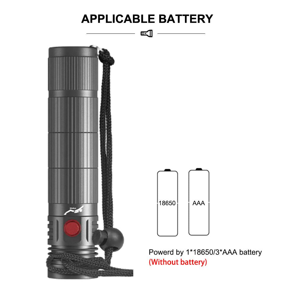 Portable Super Bright Diving Scuba Flashlight D901 L2 LED Underwater 50M Flashlight Torch 4-speed Push on Magnetic Switch Using 18650 Battery IPX8 Waterproof Fishing