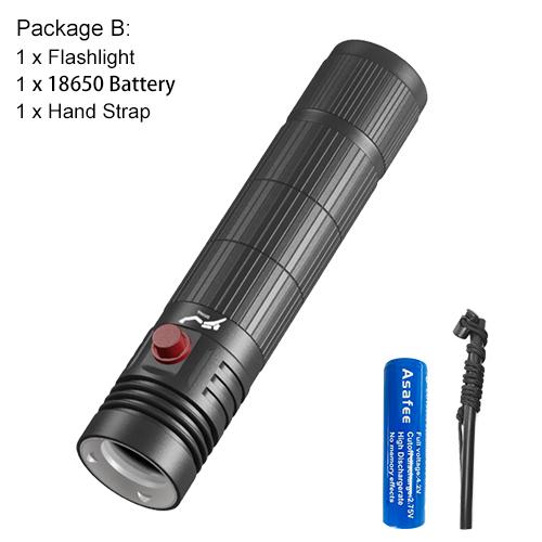 Portable Super Bright Diving Scuba Flashlight D901 L2 LED Underwater 50M Flashlight Torch 4-speed Push on Magnetic Switch Using 18650 Battery IPX8 Waterproof Fishing