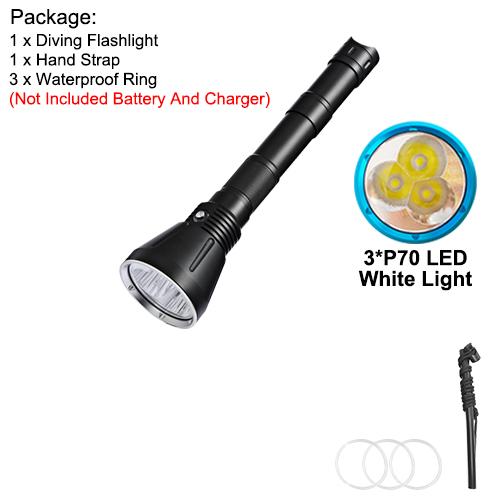 Asafee10000LM DA18 Diving Torch 3*SST70/3*XHP70.2 LED white light Super Powerful Diving Flashlight Powerful LED Flashlight IPX8 Waterproof Underwater Torch Lanterns