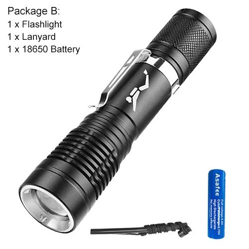 Asafee 300Lm P20 Led Diving Torch D135 Use18650 Battery Fixed Focus Can Be Within 10 Meters Compact And Portable Flashlight Ipx8 Waterproof