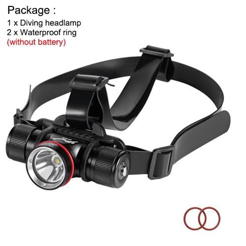 Asafee 1000LM DH06 L2 LED Super Bright Light Diving Headlight 5 Gear Switching Use 21700/18650 Battery IPX8 Waterproof