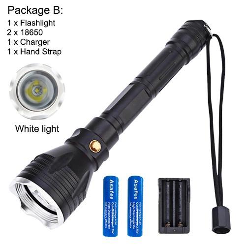 Asafee 1200lm Diving Flashlight L2 Led White/Yellow Light Underwater 100m Depth Torch Scuba Dive Lamp Fishing Camping Cycling Water-Resistant